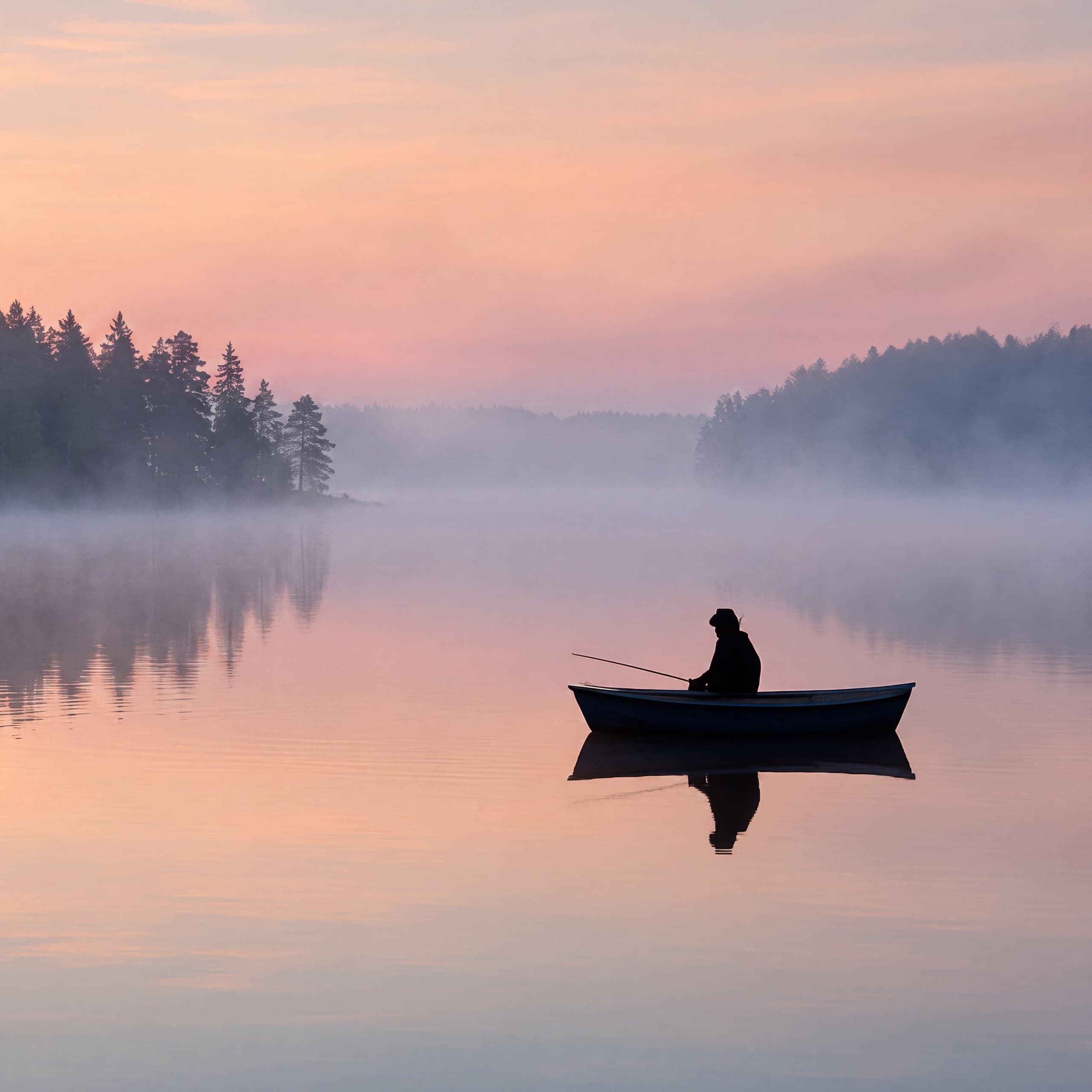 Le matin sur le réservoir