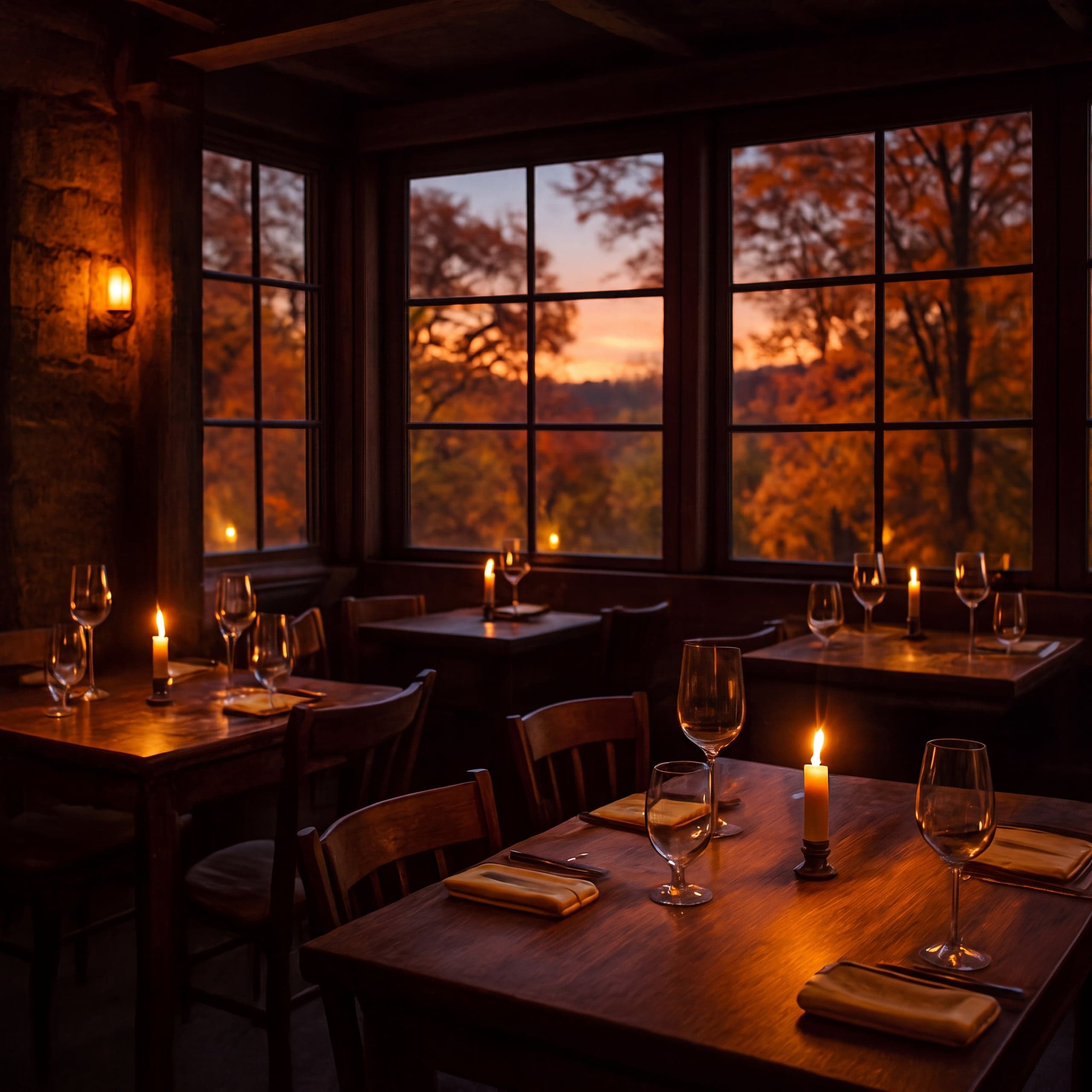 Une table près du feu