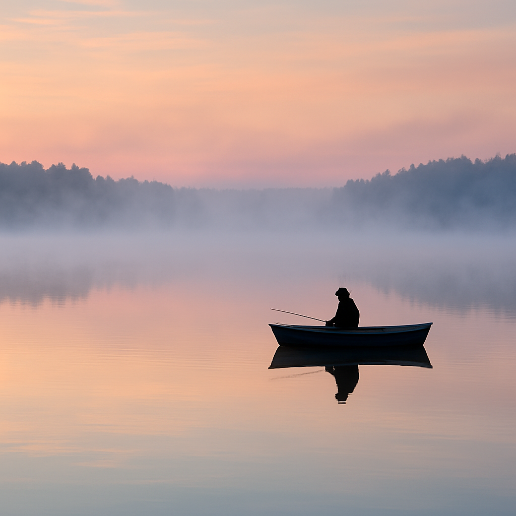 Le matin sur le réservoir